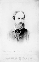 Jókai Mór (1825–1904) író dedikált fényképe.