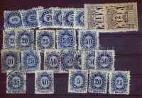 1874 Réznyomatú Távírda bélyeg összeállítás benne teljes sorral