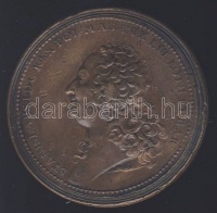 Lengyelország 1755. 'Louis XV.' Br medál 65g T:2-/3+