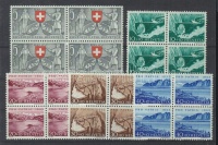 1953 Mi 580-584 négyestömbökben (Mi EUR 60,-)