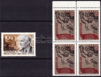 1968 Laokoon négyestömb Mi 3525 + 1971 Foster Mi 3942I tévnyomat (1961 helyett 1964 halálozási évszám) (Mi EUR 49,-)
