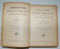 Kelemen Béla: Magyar és Német szótár tekintettel a két nyelv szólásaira II. kötet. Aranyozott, bordázott gerincű félbőr kötésben (kis hibával) Bp., 1904 Athenaeum