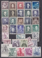 Ausztria 1947-1982 60 db bélyeg, közte komplett sorok berakólapon