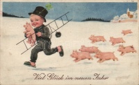 New year, chimney sweeper, pigs (EK)