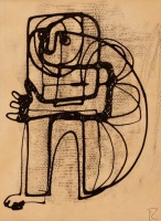 Rác András (1926): Tanakodó (1970 körül)