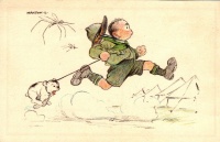 Cserkész. Szignált, Márton Lajos. C.