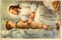Cserkész. Szignált, Márton Lajos.  1937. C.Í.
