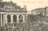 Karlsbad. Verkehr bei der Mühlbrunncolonade.