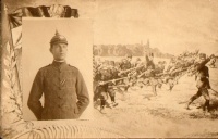Harctéri jelenet, német gyalogos roham.