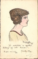 Üdvözlőlap. Szignált, Koródy 1913. C.