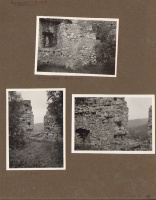 Magyar várak. Diósgyőr, Krivádia. őrtorony; É felé. 1937. Babos. Hátulján szintén Krivádia őrtorony.