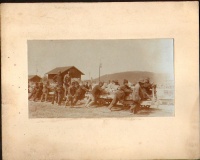 Mezei vasút megrakodva, Nagykemence 1915 május 9. Rónai Béla hadnagy felvétele.