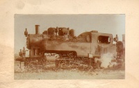 A munitiós vonat mozdonya. Nagykemence, 1915. május 9. Dr. Leoha Jeromos felvétele.