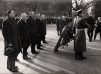 Sajtófotó Brezsnyev 1972-es januári budapesti látogatásáról, 3db.