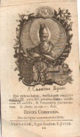 Nagyszombat, 1758. Rézmetszet, számozott. Verzóján imádság.
