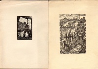 2 db ex libris - az egyik Oravecz József részére,  szignált.