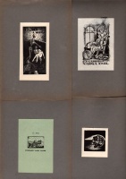 4 db ex libris, Varga Emil, J. Martin,  Keveházy Nagy Lajos (Bordás Ferenc által készített), juhász embert ábrázoló.
