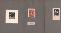 Fery Antal (1908-1994) által készített ex librisek, Dr Némedy Gyula, Dr. Petrikovits László, Dr. Tóth Erzsébet részére. Szignált.