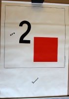 El Liszickij: Két négyzet története. M: 84 x 60. Szitanyomat. Készítette 1978-ban 200 példányban a Pesti Műhely: Bak Imre, Fajo János, Mengyán András és Nádler István. Összeáll. Fajo János. 
El Liszickij (1890 - 1941)  orosz festő, grafikus és építész, az