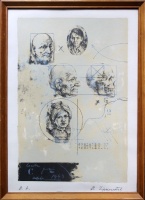 Eugen Lipkowitch (1924-1987) szignált lithográfiája.
