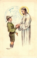 Cserkész. Szignált, Márton Lajos. 1926. C.
