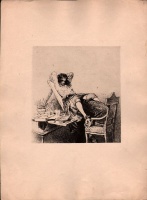 Zichy Mihály (1827-1906) erotikus sorozatának darabjai közül való rajz. Nagyon szép, 19.századi heliogravür .
