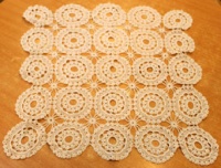 Antik csipke (Klöpli) terítő, 50*50 cm.