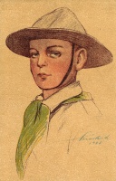Cserkész. Szignált, Márton Lajos. 1926. C.