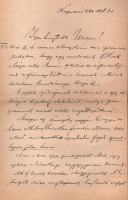 Herzog Manó kaposvári főrabbi autográf levele ismeretlenhez 1894-ből.