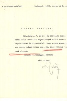 Csatay Lajos vezérkari főnök géppel írt aláírt levele egy barátjához 1936-ból.