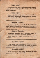 Olasz röplap, melyben a magyar katonákat arra szólítják fel, hogy adják meg magukat.
