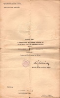 Vitéz Rátz Jenő, a honvéd vezérkar főnökének, későbbi honvédelmi miniszternek két dícsérő oklevele Németh Gyula százados részére, 1935-ből, ill. 1937-ből.