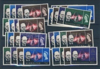 1966 Churchill, omnibusz kiadásból 8 klf sor (Mi EUR 32,8.-)