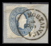 1861 15kr 'KOSTAINICA' (felülhajtásnyom) 