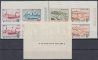1972 Óbuda-Buda-Pest polgármesteri ajándék ívsarki blokksor (140.000) / Mi 2805 BI-2810 BI corner blocks, present of the Post