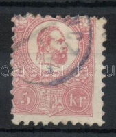 1871 Kőnyomat 5kr / Mi 4 kék/blue  '(BELLATI)NCZ'