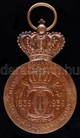 Románia 1939. 'I. Károly koronázásának századik évfordulója' Br koronás medál T:2
&lt;br/&gt;Romania 1939. 'Coronation centennial of Charles I' Br medallion C:XF