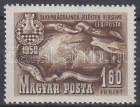 1950 Sakk 1,60Ft halvány ívszínátnyomattal 