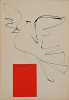 Kass János (1927 - 2010): Madár (plakátterv az 1968-as Könyvhétre)