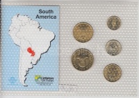 Paraguay 1992-1998. 1G - 100G, 5klf fémpénz bemutató szett T:1
&lt;br/&gt;Paraguay 1992-1998. 1 Guarani - 100 Guaranies, 5 different, coin set C:UNC