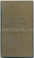 1936. 'Budapesti Labdarúgó Alszövetség (BLASZ) 1926-1936' zománcozott Br emlékplakett eredeti 'Hável Pál Budapest' tokban T:2