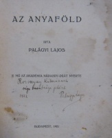 PALÁGYI Lajos: Az anyaföld. (Versek.)
