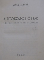 WASS Albert: A titokzatos őzbak. Történetek egy ember életéből.