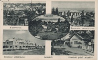 Zamárdi vasútállomás, villarészlet, nyaralók, Pannonia strandfürdő, tanárok üdülőháza, 1936.