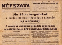 Ezerkilencszázötvenhat. Népszava. 6 db. A Magyar Szakszervezetek központi lapja, 84. évfolyam, 253-255-256. száma, 77. évfolyam 1-2-3. száma.