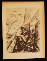 Ruzicskay György (1896-1993): Arc. Algrafia, papír, jelzett az algrafián, 24×18 cm
