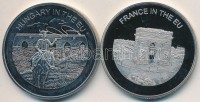 Máltai Lovagrend 2004. 100L (2x) 'Magyarország az EU-ban' + 'Franciaország az EU-ban' T:PP
Sovereign Order of Malta 2004. 100 Liras (2x) 'Hungary in the EU' + 'France in the EU' C:PP
