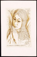 FK jelzéssel: In memoriam, ex libris. Rézkarc, papír, 9×6 cm.
