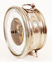 cca 1900 Asztali barométer Calderoni és társa Budapest. Szép állapotban /  cca 1900 Calderoni table barometer in nice condition d:11 cm