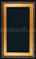 Dekoratív díszített képkeret, fa, újszerű állapotban, belső méret: 60×32 cm külső:70×42 cm
